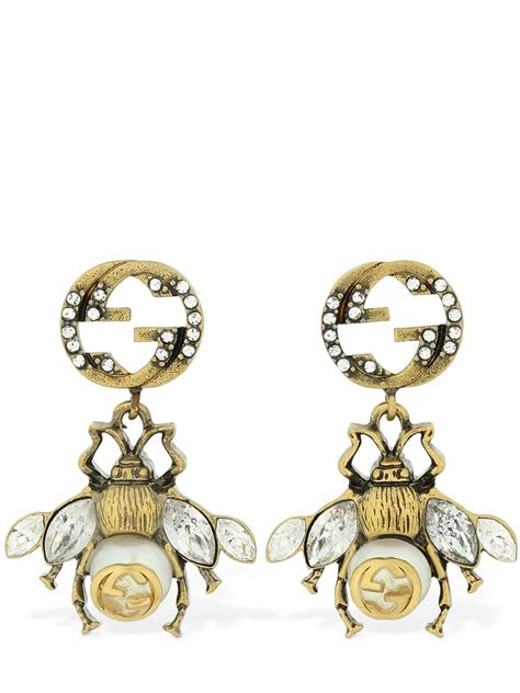 gucci bee earrings amber heard|Gucci bee earrings for women.